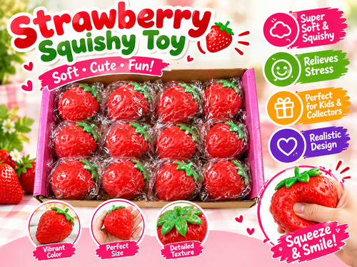 Squishy erdbeere antistress - squishy,